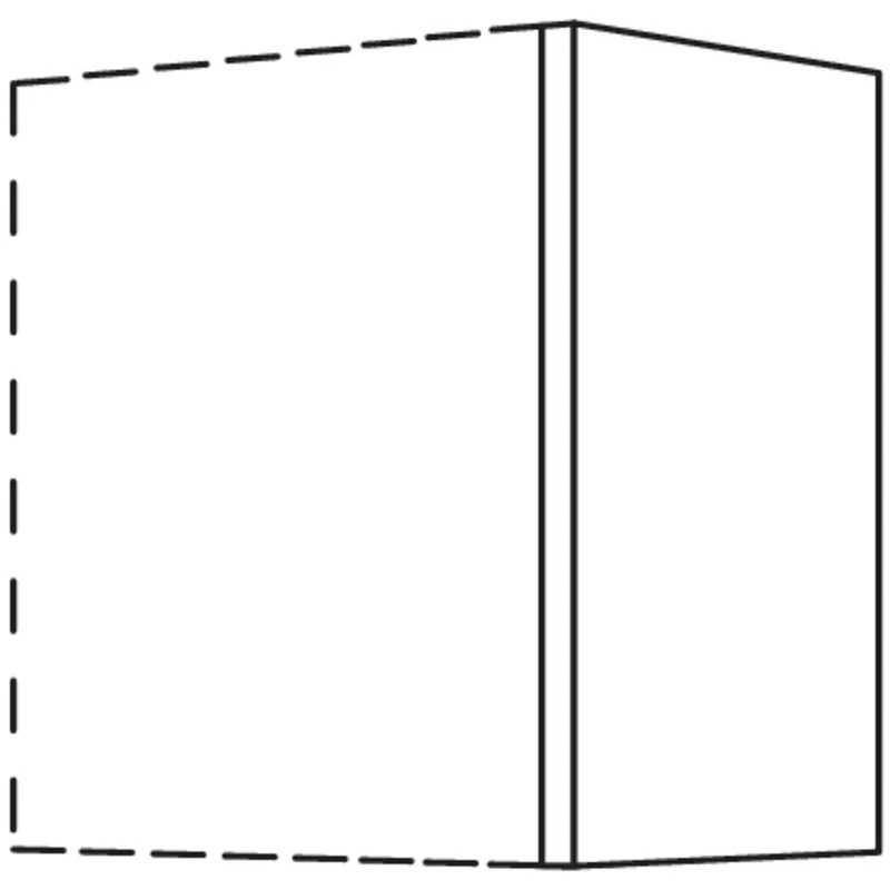 nobilia Abschluss- / Zwischenwange für Wandschränke, Höhe 576 mm WW16-58