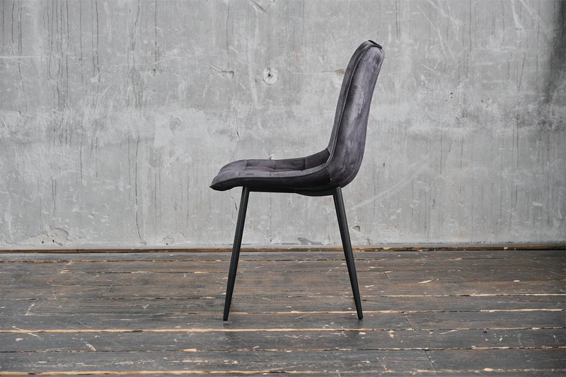 KAWOLA Stuhl CLARA Esszimmerstuhl Velvet anthrazit