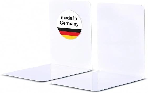 MAUL Buchstütze weiß Stahl 2er Set für Büro & Homeoffice