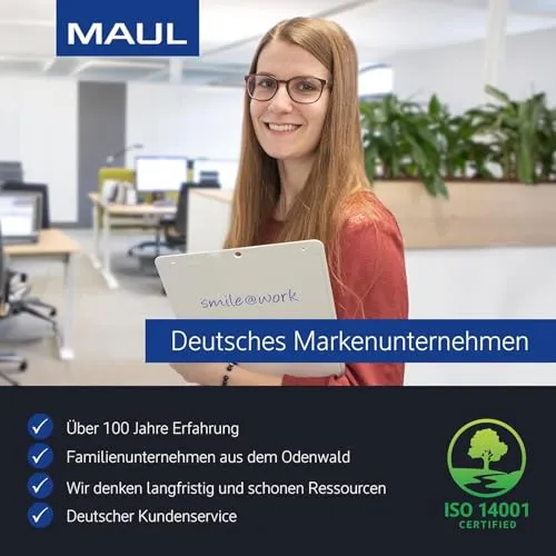 MAUL Buchstütze weiß Stahl 2er Set für Büro & Homeoffice