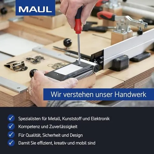 MAUL Buchstütze weiß Stahl 2er Set für Büro & Homeoffice