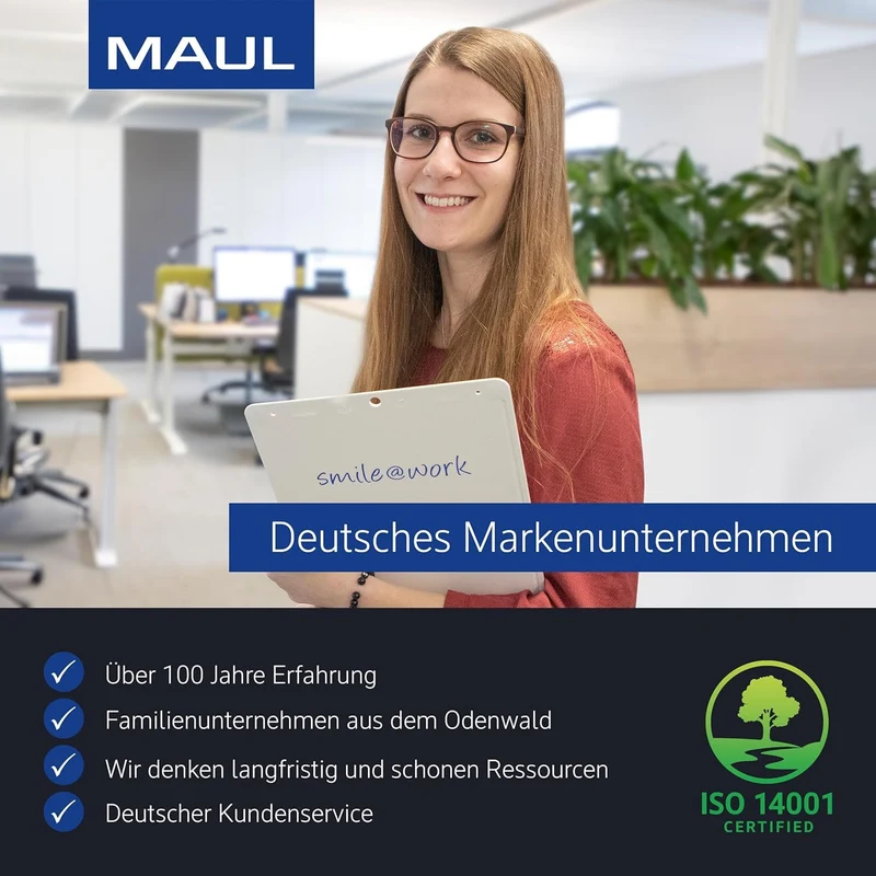 MAUL Buchstütze weiß Stahl 2er Set für Büro & Homeoffice