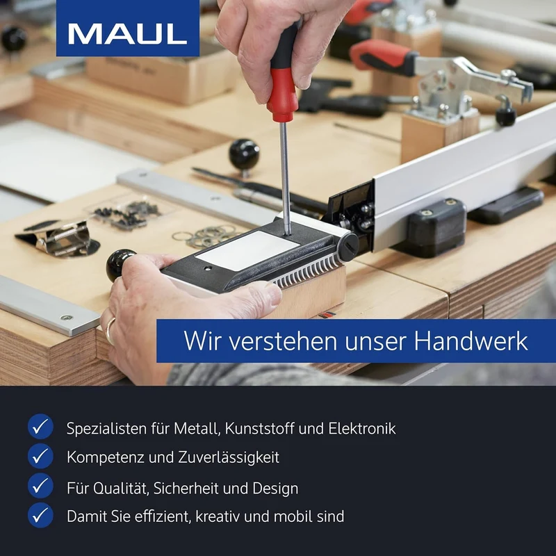 MAUL Buchstütze weiß Stahl 2er Set für Büro & Homeoffice