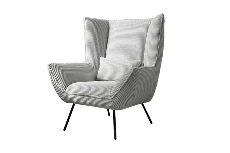 KAWOLA Sessel IVA Relaxsessel Cord hellgrau