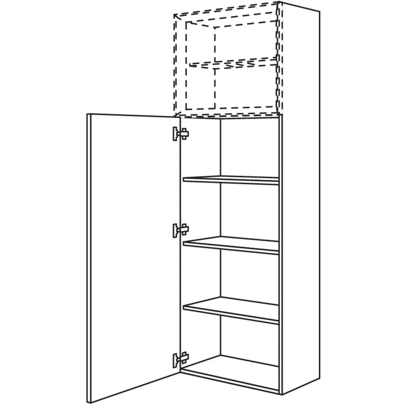 nobilia Hochschrank für Regaleinsatz Case HBDCO50-202 50 cm