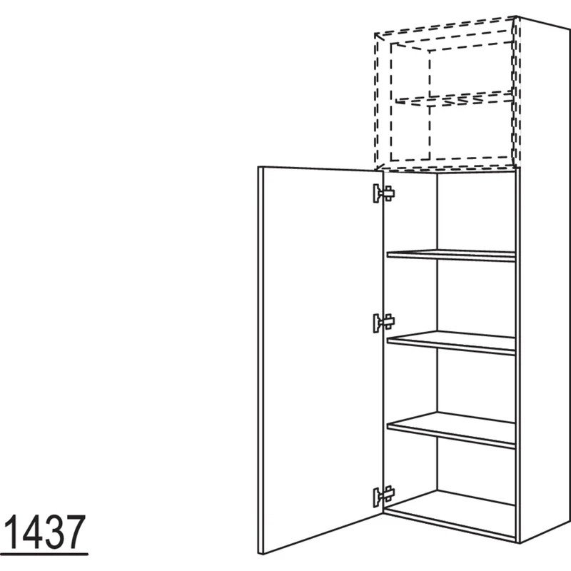 nobilia Hochschrank für Regaleinsatz Case HBDCO30-202 30 cm