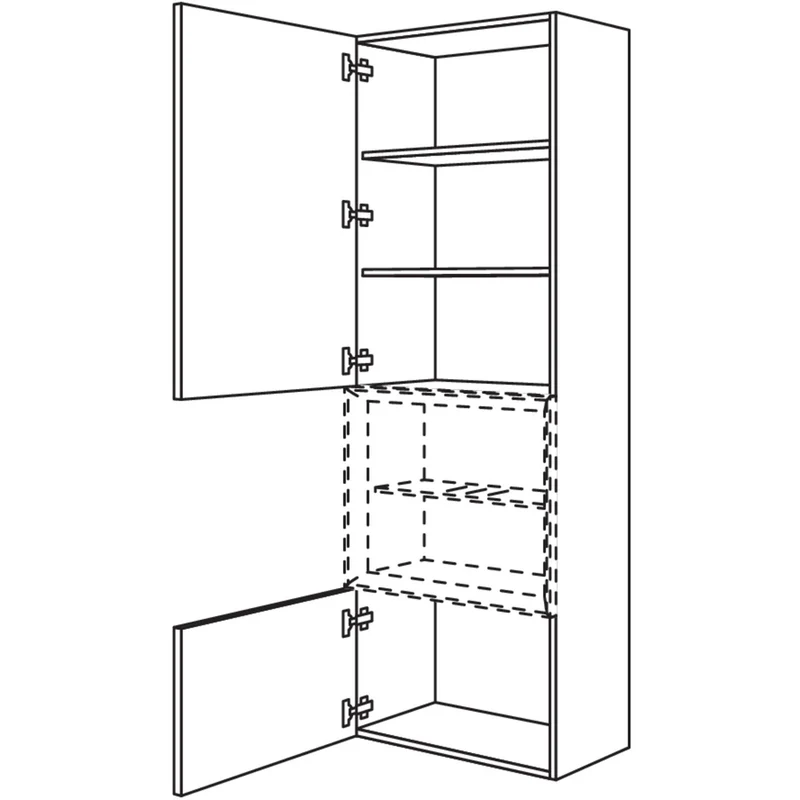 nobilia Hochschrank für Regaleinsatz Case HBDCU60-202 60 cm