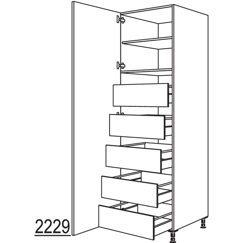 nobilia XL-Hochschrank HIF60-3X 60 cm
