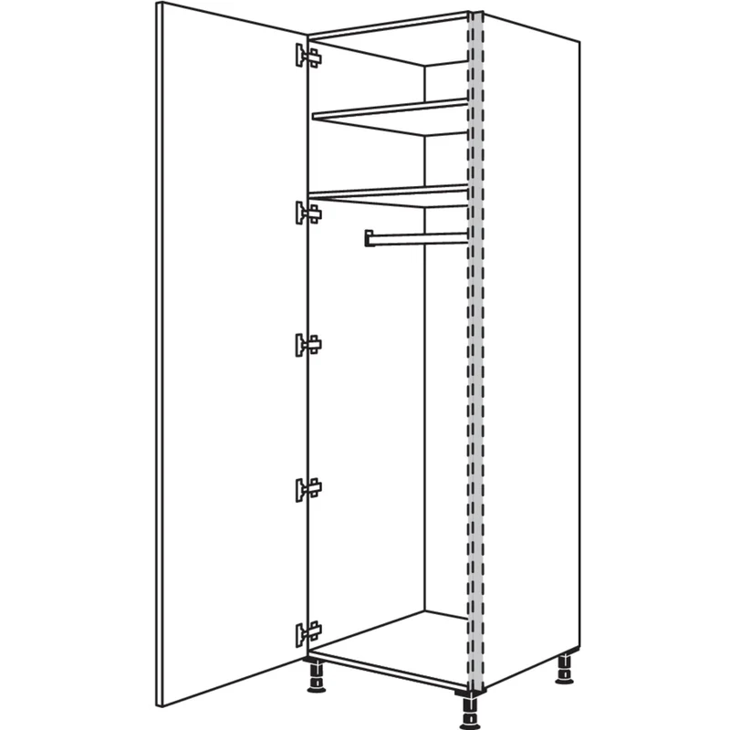 nobilia XL-Garderobenschrank NHSWGF60-2X 60 cm