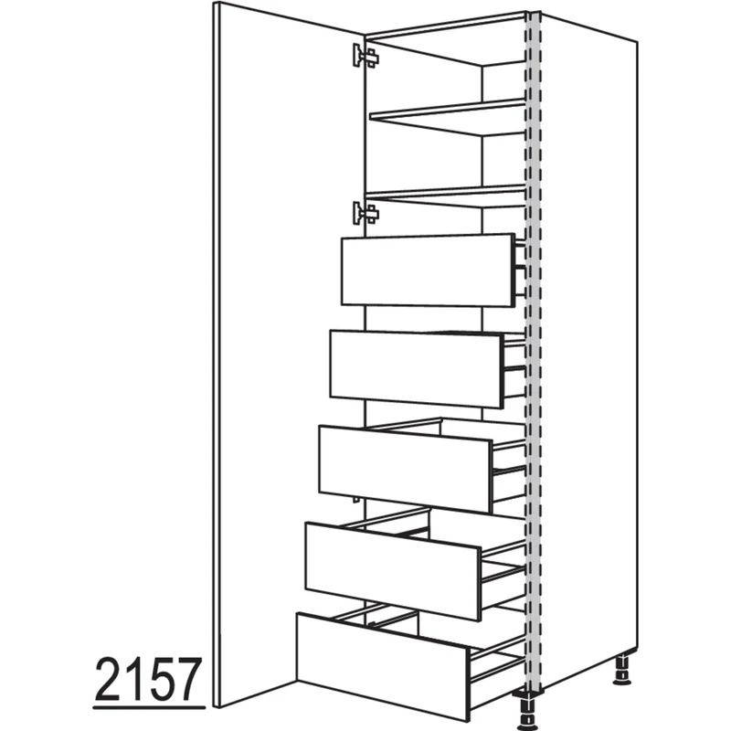 nobilia XL-Hochschrank NHSIF60-2X 60 cm