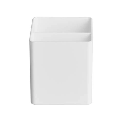 Amazon Basics Kunststoff-Organizer, Stiftebecher, Weiß