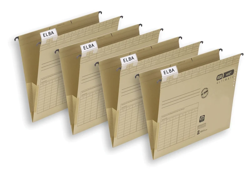 Elba Hängetasche A4, vertic Ultimate aus Karton, braun, 25 Stück, 25er Pack