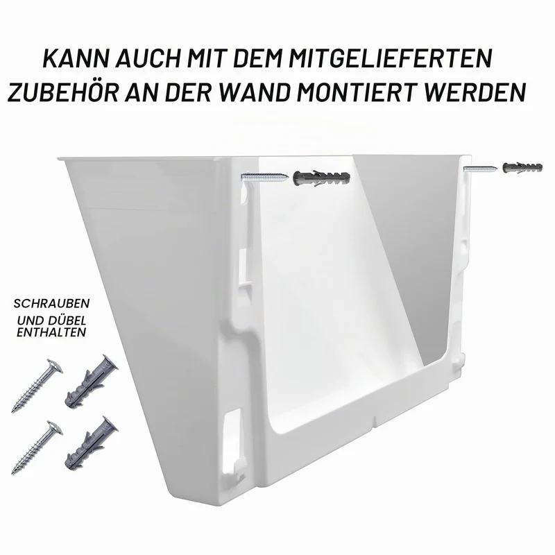 Acrimet Wandprospekthalter, Flyerhalter, Zeitungsständer (Querformat, A4) (3 Stück) (Weiß) (Kleiderbugel Enthalten)