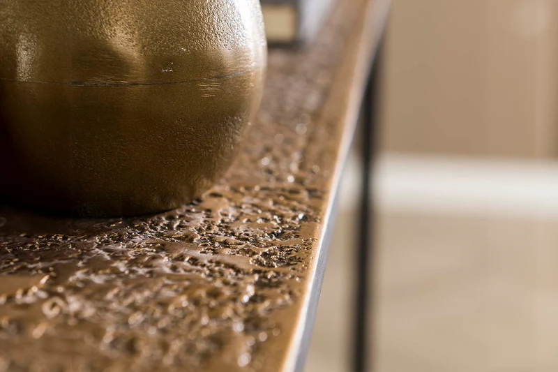 KAWOLA Schminktisch ROIC Konsolentisch Metall bronze