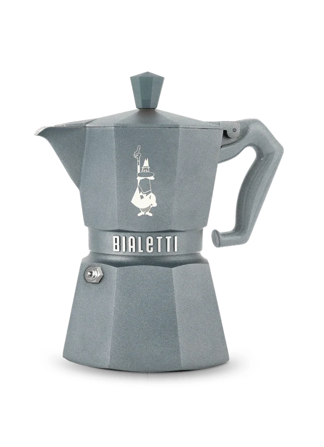 Bialetti, Espressokocher Moka Espress, Exclusive Induktion, 3 Tassen, grau
