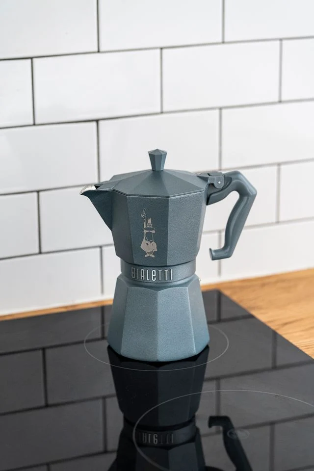 Bialetti, Espressokocher Moka Espress, Exclusive Induktion, 3 Tassen, grau