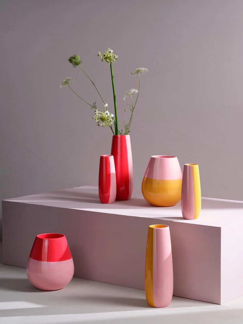 ASA, Vase, strawberry smoothie, H18cm, D9cm