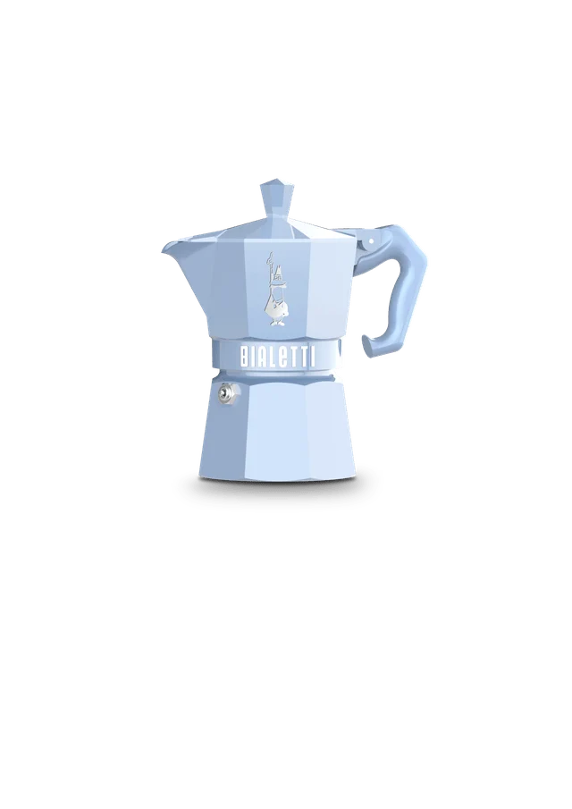 Bialetti, Espressokocher Moka Exclusive, 3 Tassen, hellblau