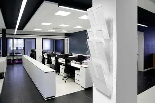 Durable Flexiplus Wandprospekthalter A4 hoch, 6 Fächer, transparent