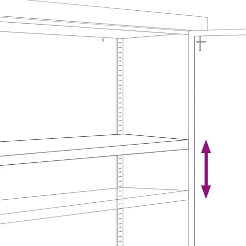 Aktenschrank aus Stahl Anthrazit 90x40x140 cm, Metallschrank mit 3 Regalböden, Abschließbarer Büroschrank für Büro und Archiv, Robuster Metallschrank