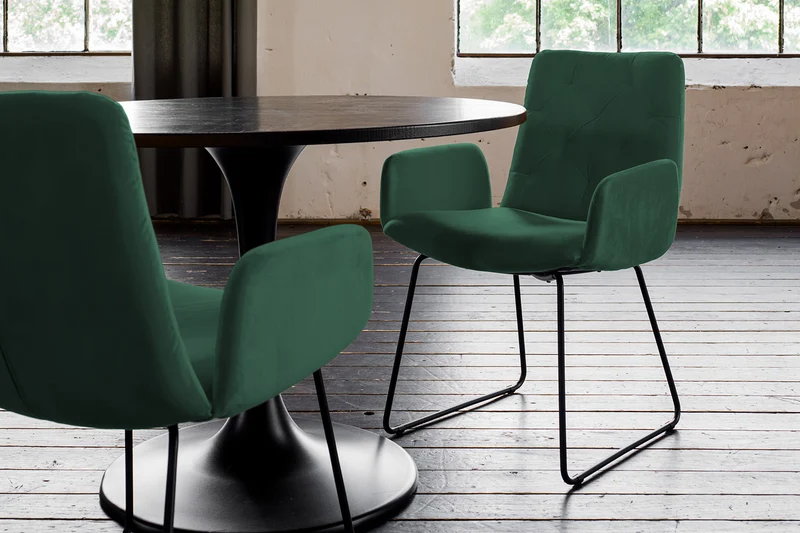 KAWOLA Esszimmerstuhl NEW CHARME Velvet smaragd
