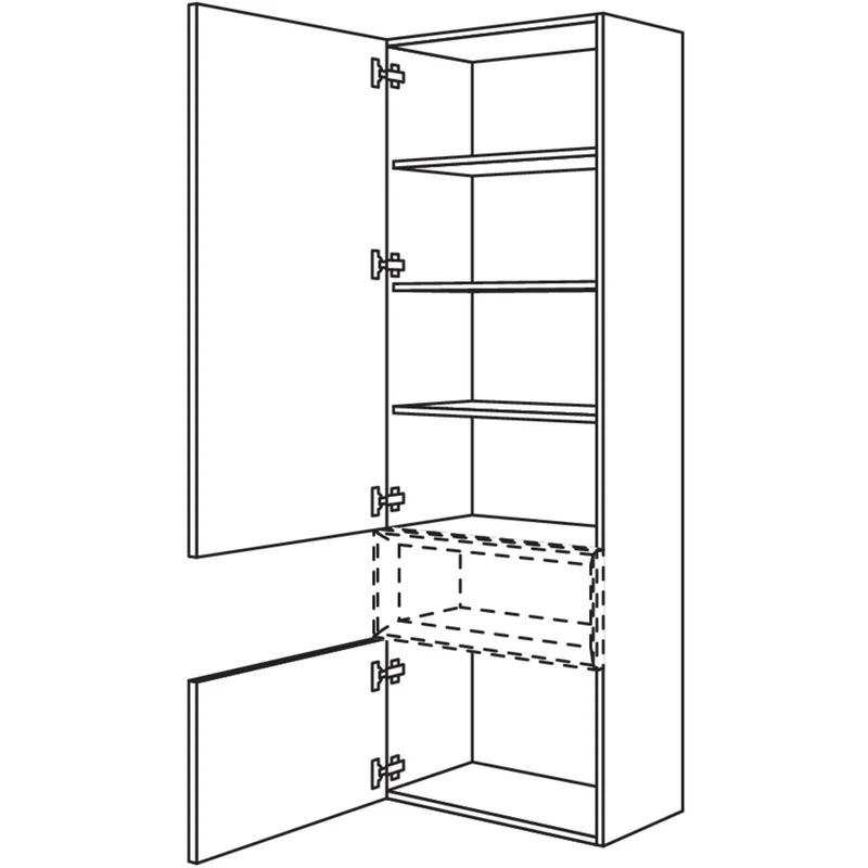 nobilia Hochschrank für Regaleinsatz Case HBCU30-202 30 cm
