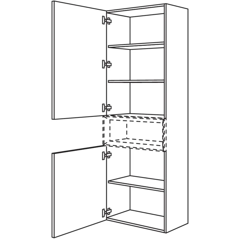 nobilia Hochschrank für Regaleinsatz Case HBCM60-202 60 cm