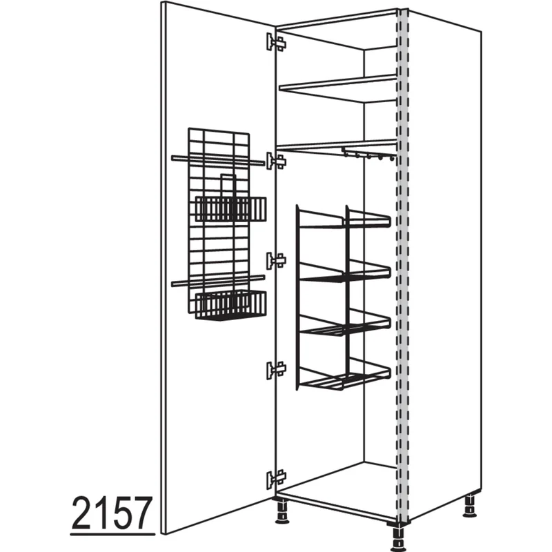nobilia XL-Besen-/ Geräteschrank NHSBF60-2X 60 cm