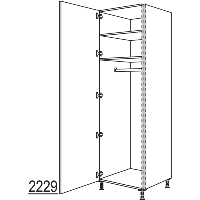 nobilia XL-Garderobenschrank NHSWGF60-3X 60 cm