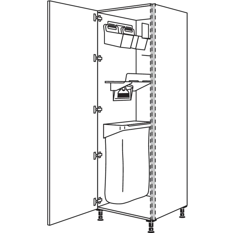 nobilia XL-Hochschrank mit Ordnungssystem Laundry-Area NHSOSF60-1X 60 cm