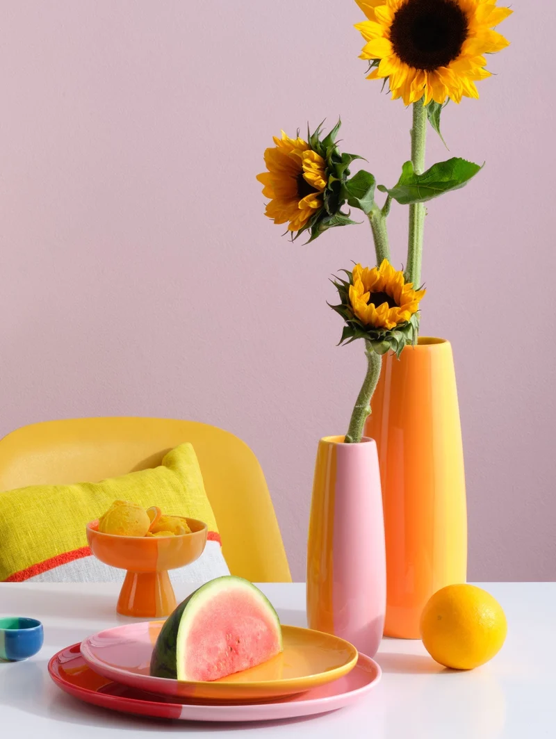 Asa, joy schale auf fuß, orange smoothie, D11cm