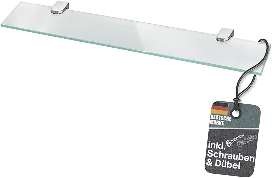 bonsport Glasregal Wandregal für Badezimmer Milchglas, 60x10,16x0,6cm
