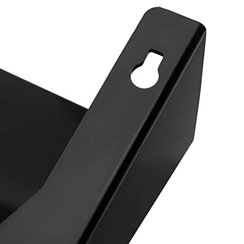 Amazon Basics Wandablagefächer, hängend, 3-stufig, 33 x 38 cm, Schwarz, 3 Stück, Transparent, US Buchstabengröße