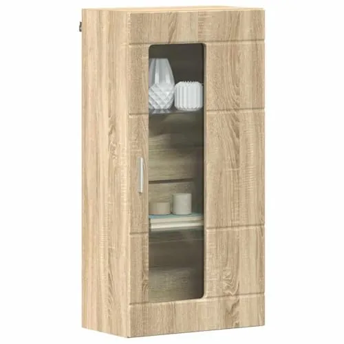 Holzschrank Sonoma-Eiche Holzwerkstoff, Standschrank mit Fächern
