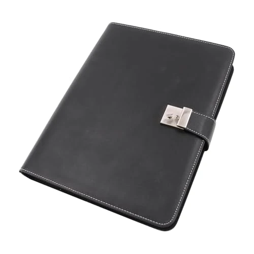 ALASSIO 31514 Ringbuchmappe A4, Dokumentenmappe 36 × 28 × 4,5 cm, Schwarz