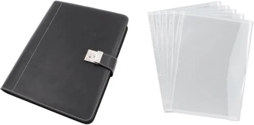 ALASSIO 31514 Ringbuchmappe A4, Dokumentenmappe 36 × 28 × 4,5 cm, Schwarz