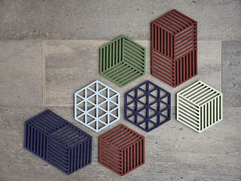 Zone Denmark Untersetzer Hexagon, Grass, 16 x 14 x 0,9 cm