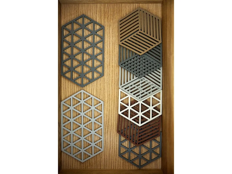 Zone Denmark, Untersetzer Triangles, olive green, 24 x 14 x 0,9 cm