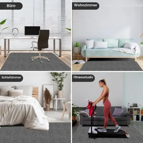 Bürostuhl Bodenschutzmatte 105×120 cm – 5.5 mm dick (Grau)