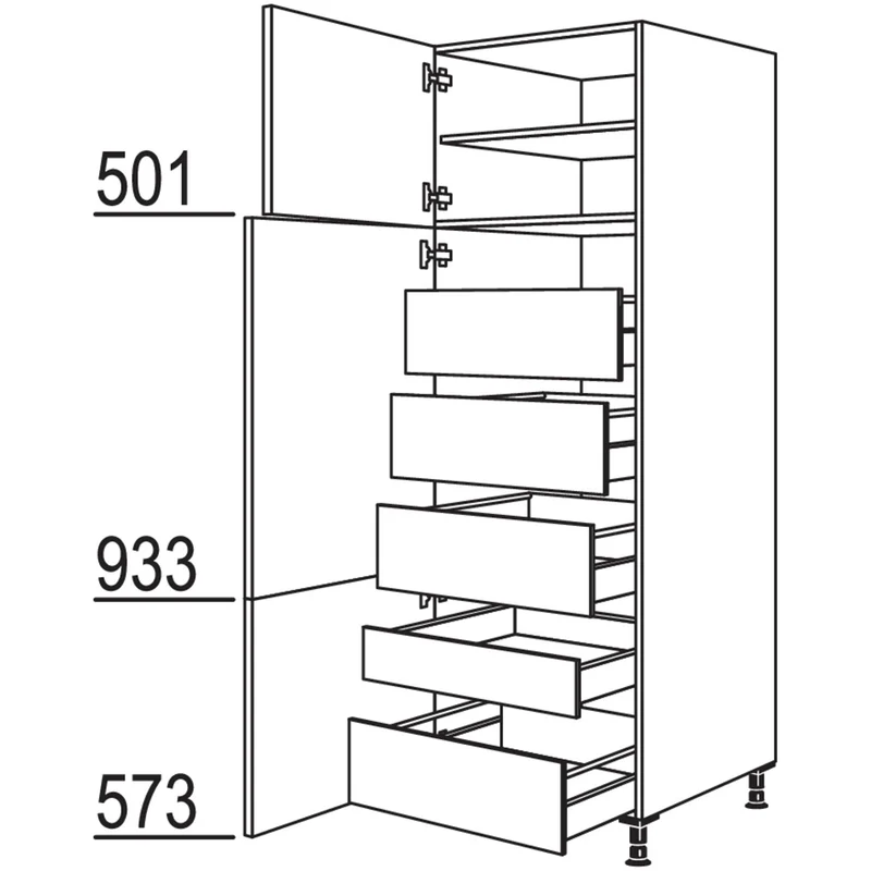 nobilia Hochschrank HI40-1 40 cm