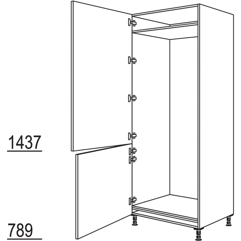 nobilia XL-Geräte-Umbau Kühl-Gefrierautomat GD194-76-3X 76,2 cm
