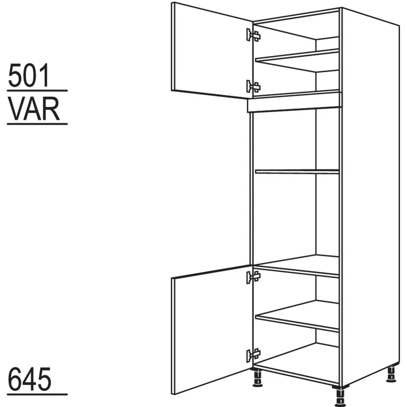 nobilia XL-Geräte-Umbau Backofen und Mikrowelle GMO-3X 60 cm