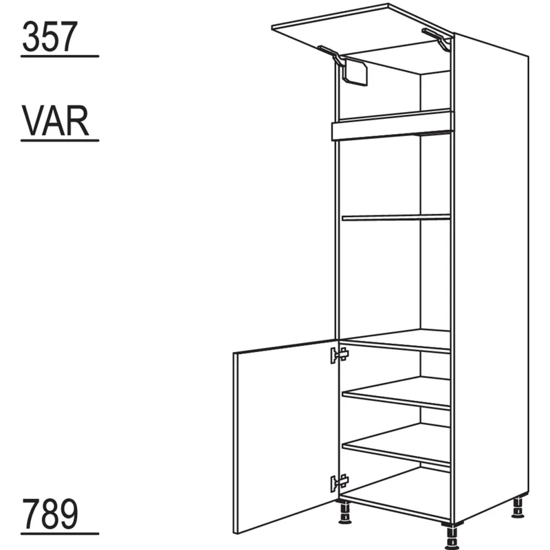 nobilia XL-Geräte-Umbau Backofen und Mikrowelle GDMO-3X 60 cm