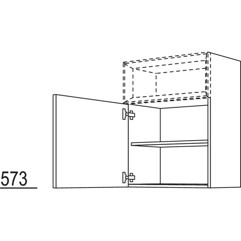 nobilia Wandschrank für Regaleinsatz Case WCO50-3 50 cm