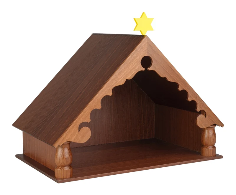 Wendt & Kühn 'Stall, für Krippenfiguren - 18x13x21cm'