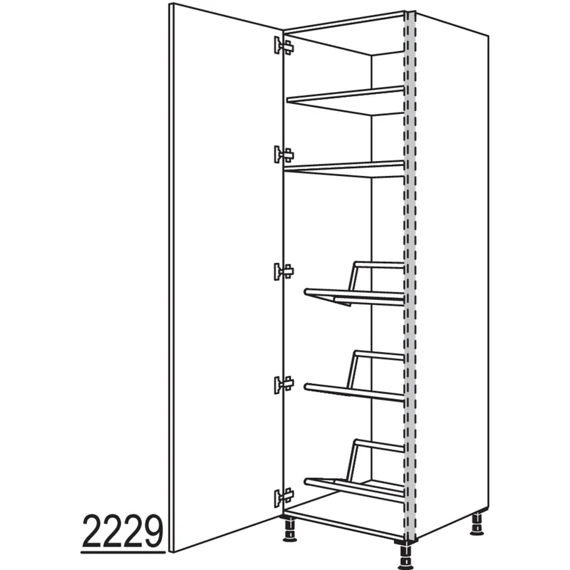 nobilia XL-Hochschrank für Getränkekisten NHSGTKF60-3X 60 cm