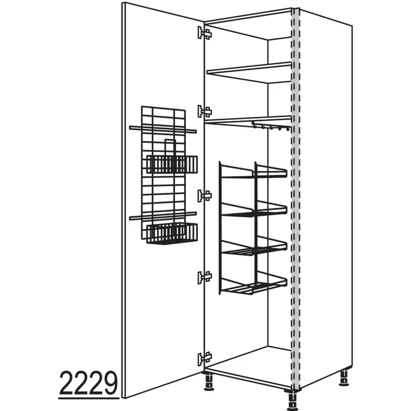 nobilia XL-Besen-/ Geräteschrank NHSBF60-3X 60 cm