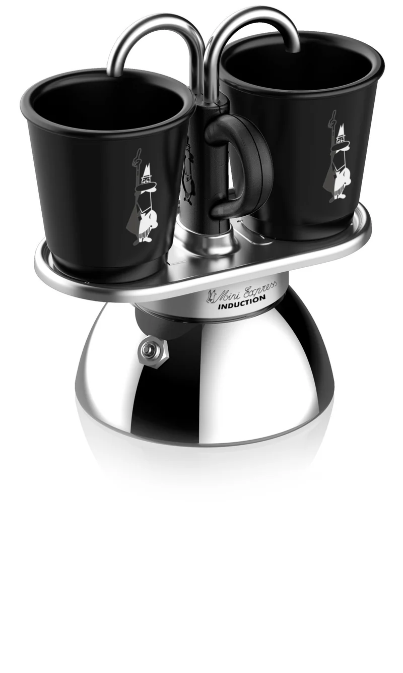 Bialetti, Espressokocher Set Mini Induction + 2 Espressobecher