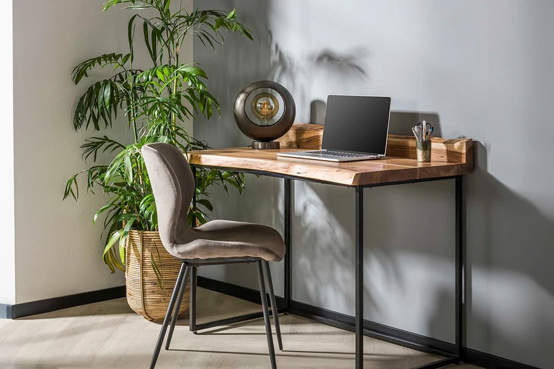 KAWOLA Schreibtisch FERHA Bürotisch Akazie massiv natur