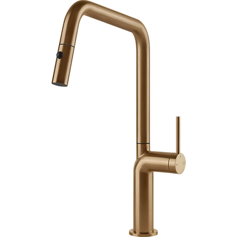GESSI: Hochdruck- Einhebelmischbatterie STILA mit Brause, Mischbatterie, 17874 22,1 cm